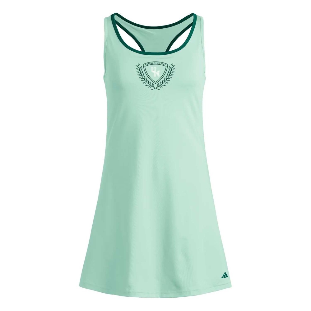 Adidas Women University of Miami Mint Green Racerback Athletic Dress Size M